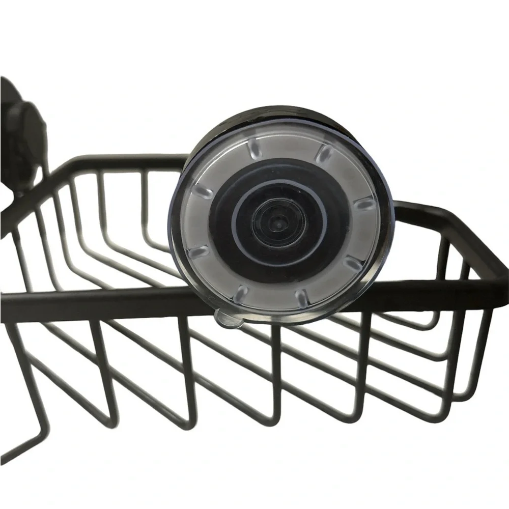NWOT Brookestone black corner shelf metal shower caddy